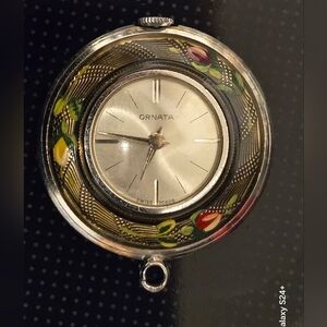 RARE Beautiful Vintage WATCH/PENDANT ORNATA 1950'S/1960'S SWISS FONCTIONNE